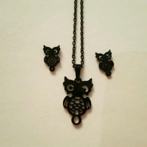 نیم ست جغد استیل