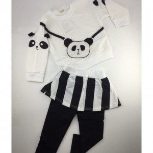 بلوز شلوار پاندا کد ۸ رنگ سفید مشکی