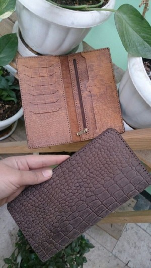 کیف پول چرم طبیعی چرم شتری