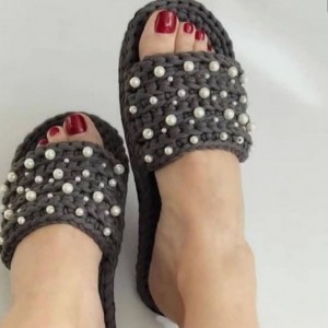 صندل و روفرشی دستبافت تریکو