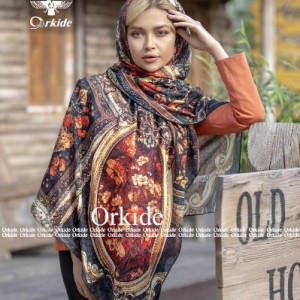 روسری نخ ابریشم گارزا ارکیده 122-77-67121
