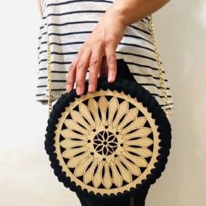 کیف گرد بافتنی