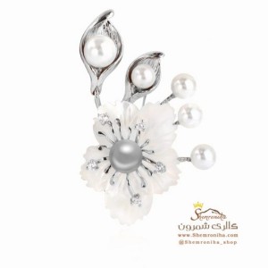 گل سینه – سنجاق سینه گل و مروارید BRC128S0-28920