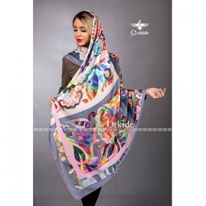 روسری ابریشم فاستونی دیجیتال 166-06 ارکیده