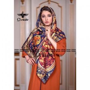روسری ابریشم فاستونی دیجیتال 166-15 ارکیده